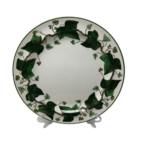 Antique Early 1900s‎ Wedgwood Napoleon Ivy Green Queens Ware Luncheon Plate 9" D - Picture 1 of 9